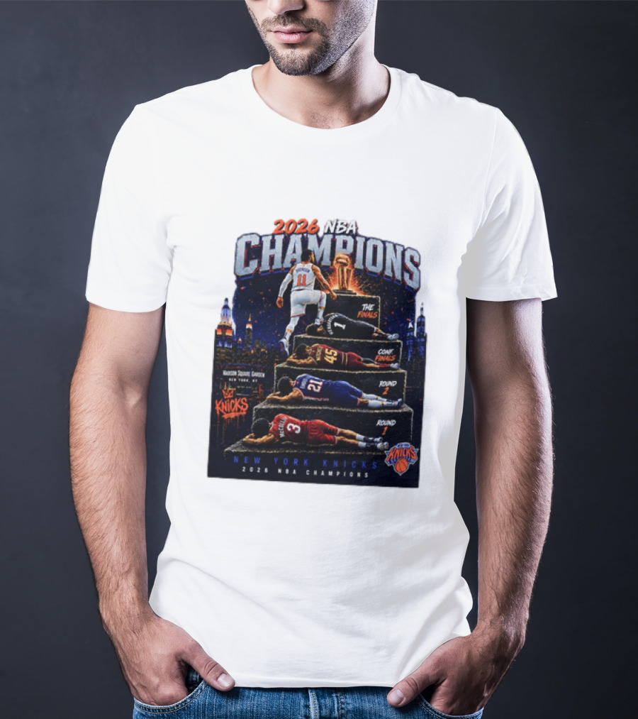 2026 NBA Champions New York Knicks Jalen Brunson Road To Glory T-Shirt