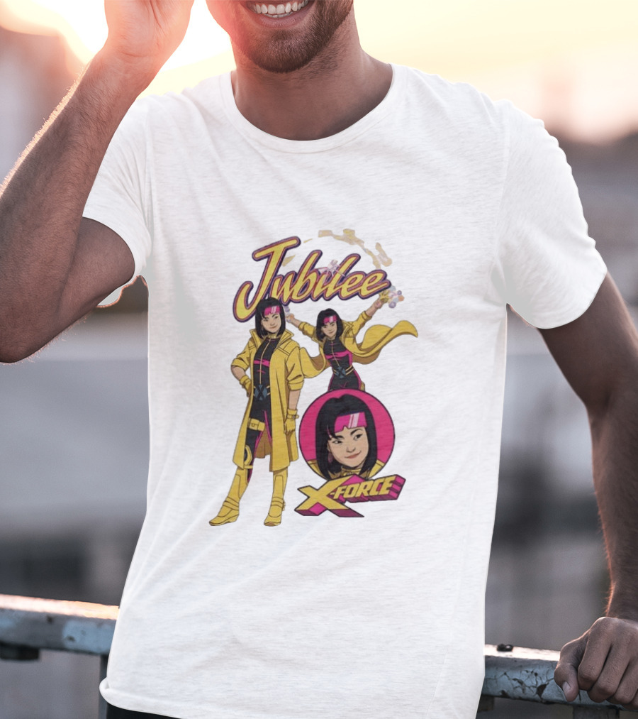 Jubilee Marvel Comics X Men X Force Power Energy Fireworks T-Shirt