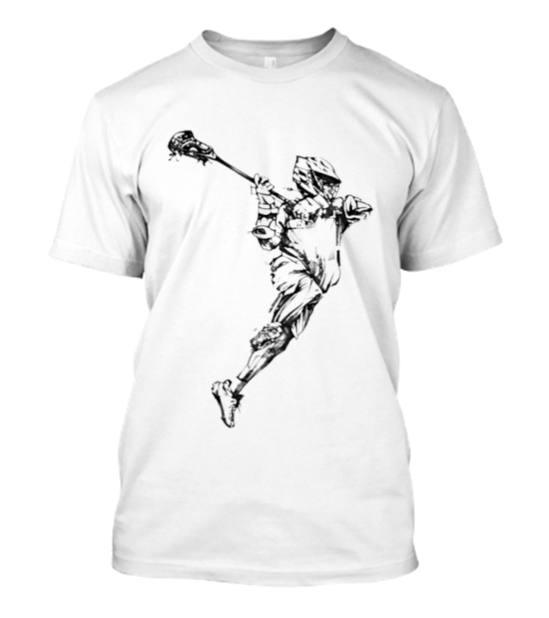 Lacrosse Athlete Dynamic Shot Preparation In Action T-Shirt