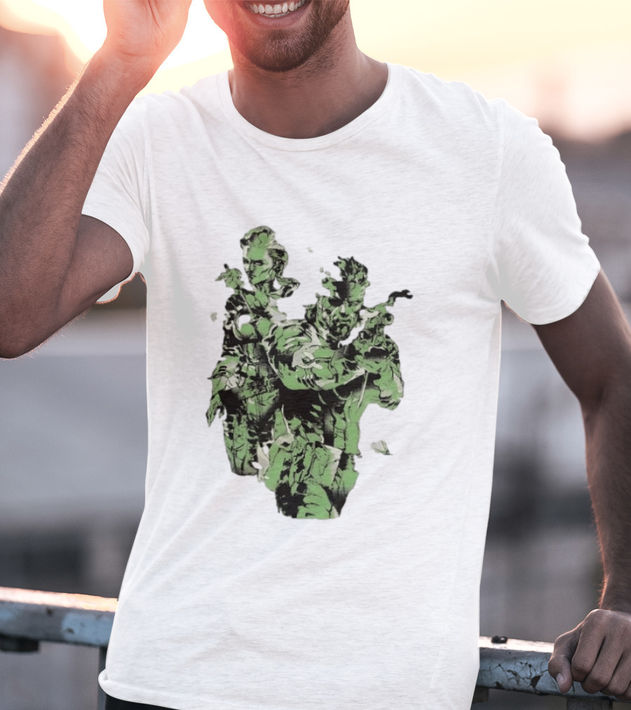 Naked Snake And The Boss Metal Solid 3 Snake Eater Iconic Duo Camouflage T-Shirt