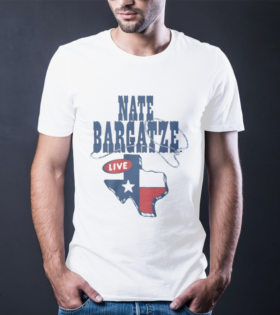 Nate Bargatze Texas Live Comedy Tour Red Blue State Star T-Shirt