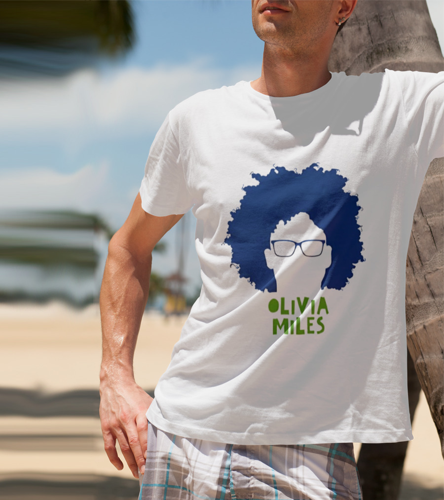Olivia Miles Minnesota Lynx Fan Tribute Blue Afro Glasses T-Shirt