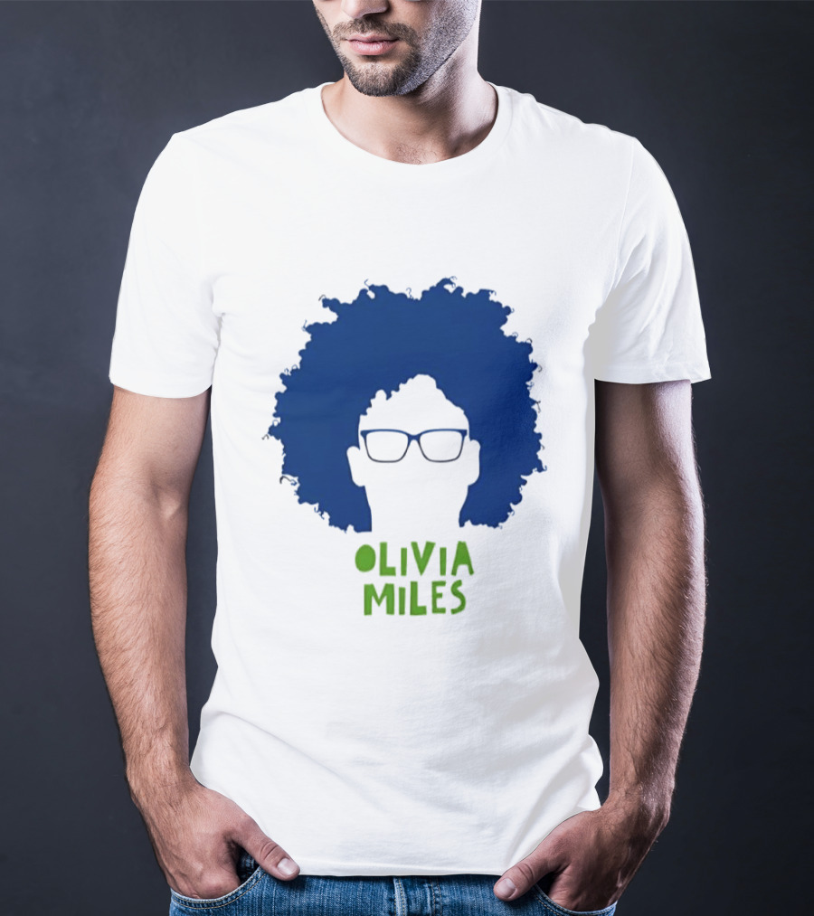 Olivia Miles Minnesota Lynx Fan Tribute Blue Afro Glasses T-Shirt