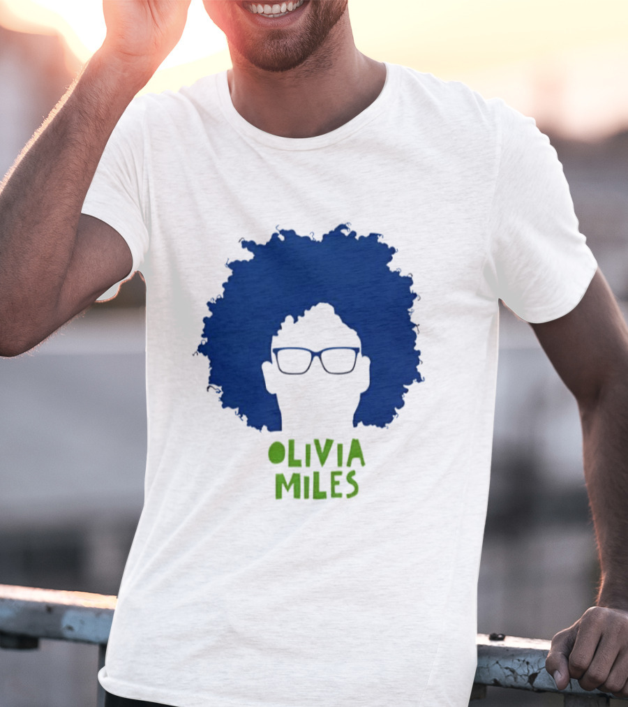 Olivia Miles Minnesota Lynx Fan Tribute Blue Afro Glasses T-Shirt