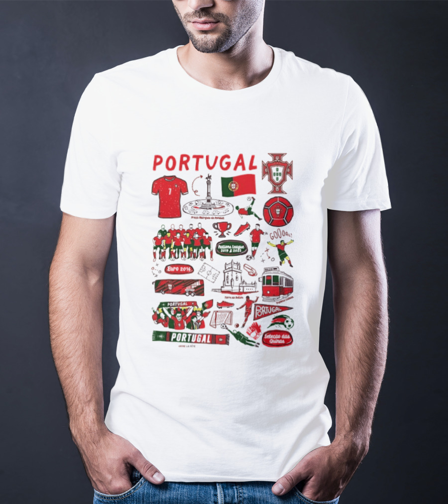 Portugal Football Team Seleção Das Quinas Euro 2016 Nations League Crest T-Shirt