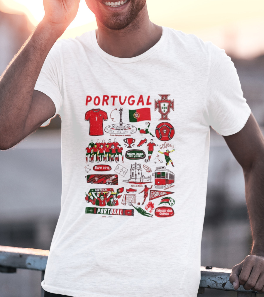 Portugal Football Team Seleção Das Quinas Euro 2016 Nations League Crest T-Shirt