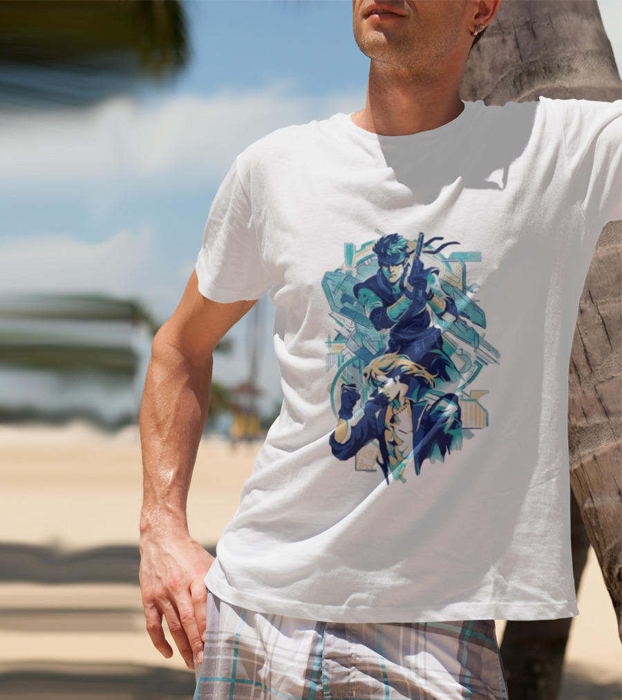 Solid Snake Frank Jaeger Tactical Espionage Metal Action T-Shirt
