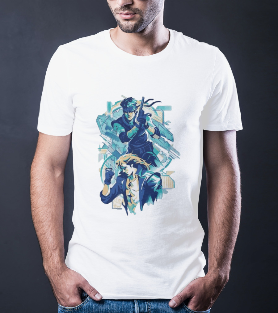 Solid Snake Frank Jaeger Tactical Espionage Metal Action T-Shirt