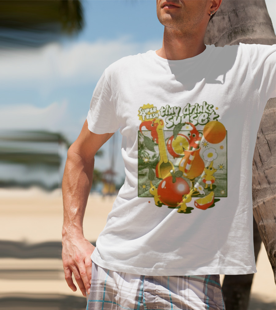 Super Fresh Tiny Drinks Sunset Pikmin Juicy Fruits Adventure T-Shirt