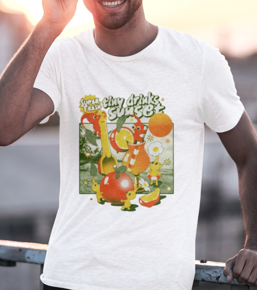 Super Fresh Tiny Drinks Sunset Pikmin Juicy Fruits Adventure T-Shirt