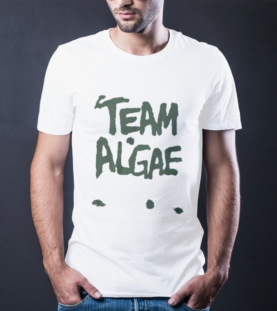 TEAM ALGAE Green Text Earthy T-Shirt