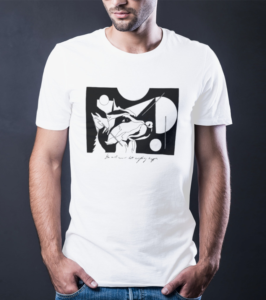 Wolf You Will Never Let Anything Happen Abstract Art Geometric Shapes T-Shirt