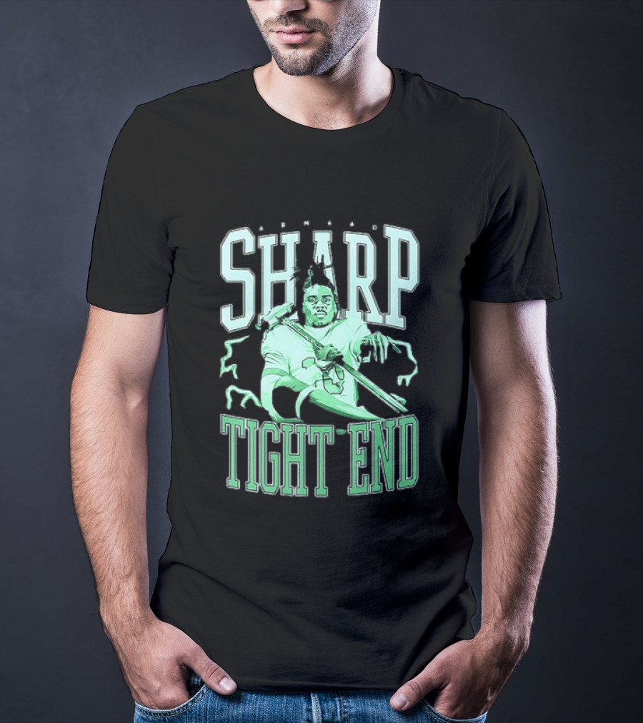 Armaad Sharp Football Player Graphic With Hammer And Electric Aura T-Shirt