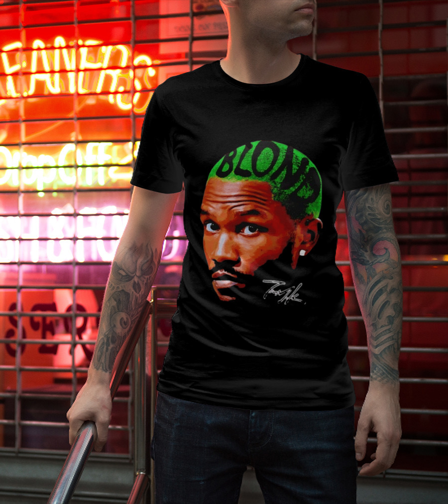 Frank Ocean Blond Album Cover Green Hair R&B Music T-Shirt