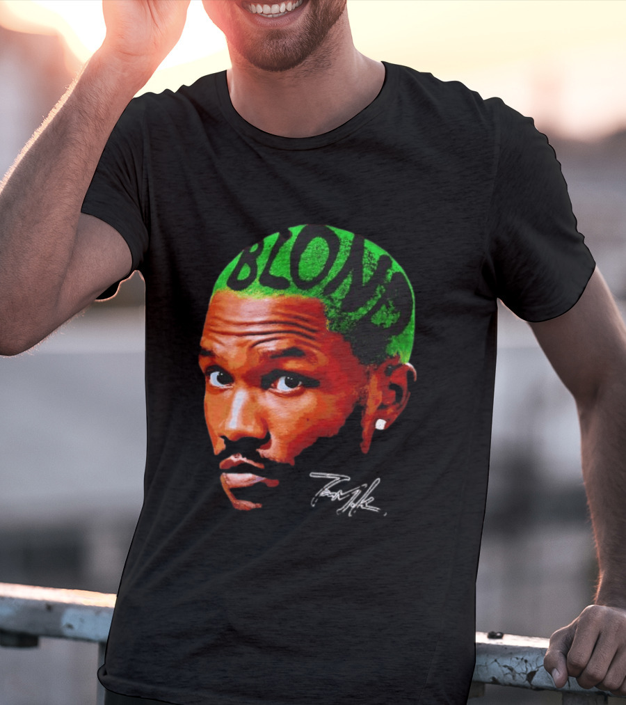 Frank Ocean Blond Album Cover Green Hair R&B Music T-Shirt