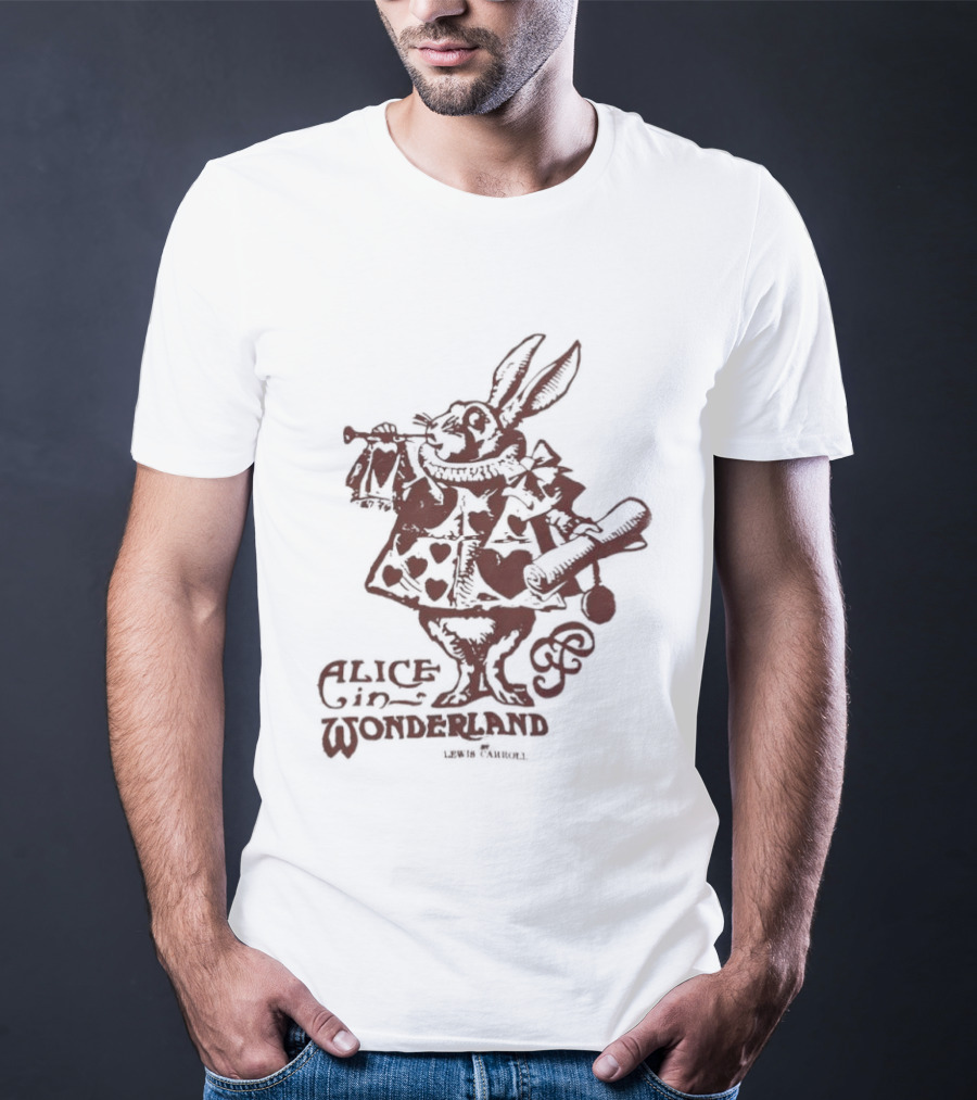 White Rabbit Alice In Wonderland Lewis Carroll T-Shirt