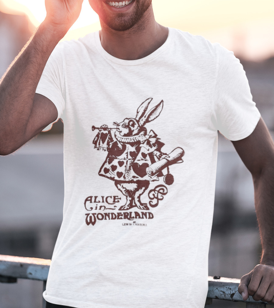 White Rabbit Alice In Wonderland Lewis Carroll T-Shirt