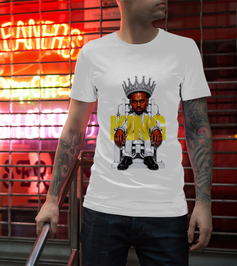 Kanye West King Chair Illustration With Crown T-Shirt