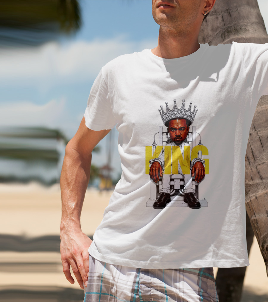 Kanye West King Chair Illustration With Crown T-Shirt