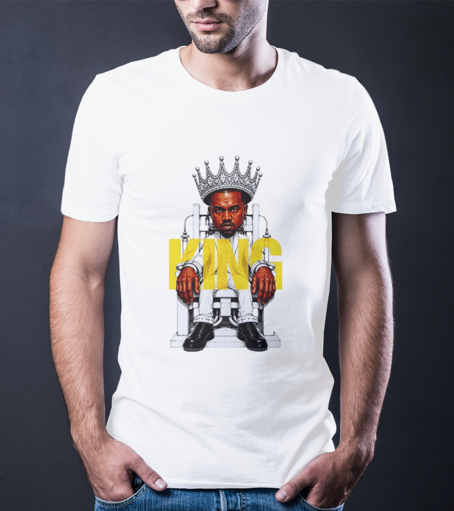 Kanye West King Chair Illustration With Crown T-Shirt