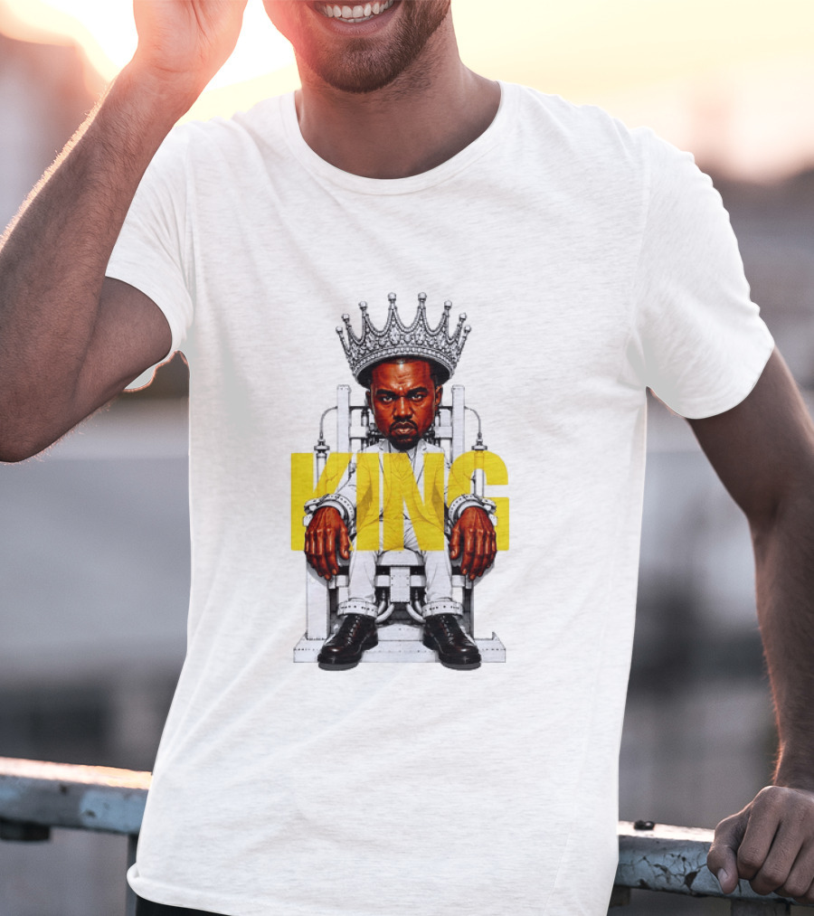 Kanye West King Chair Illustration With Crown T-Shirt
