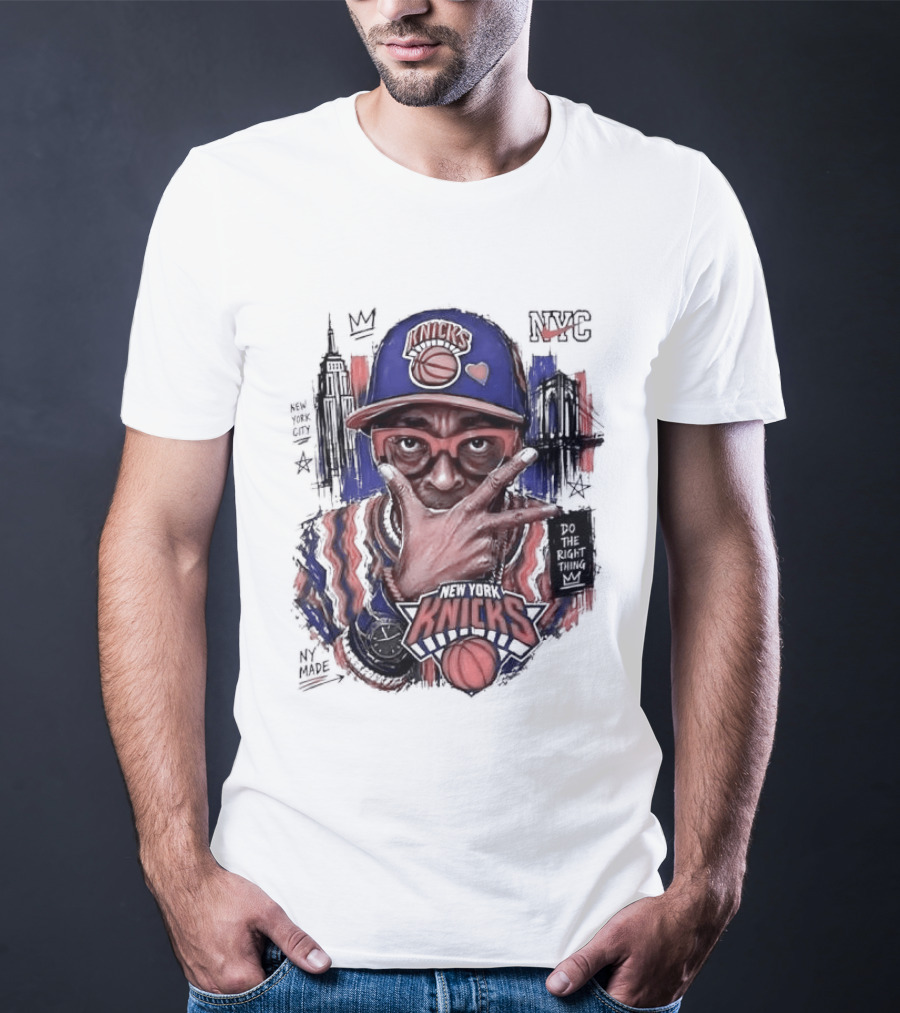 Spike Lee New York Knicks Do The Right Thing Madison Square Garden NYC Basketball T-Shirt