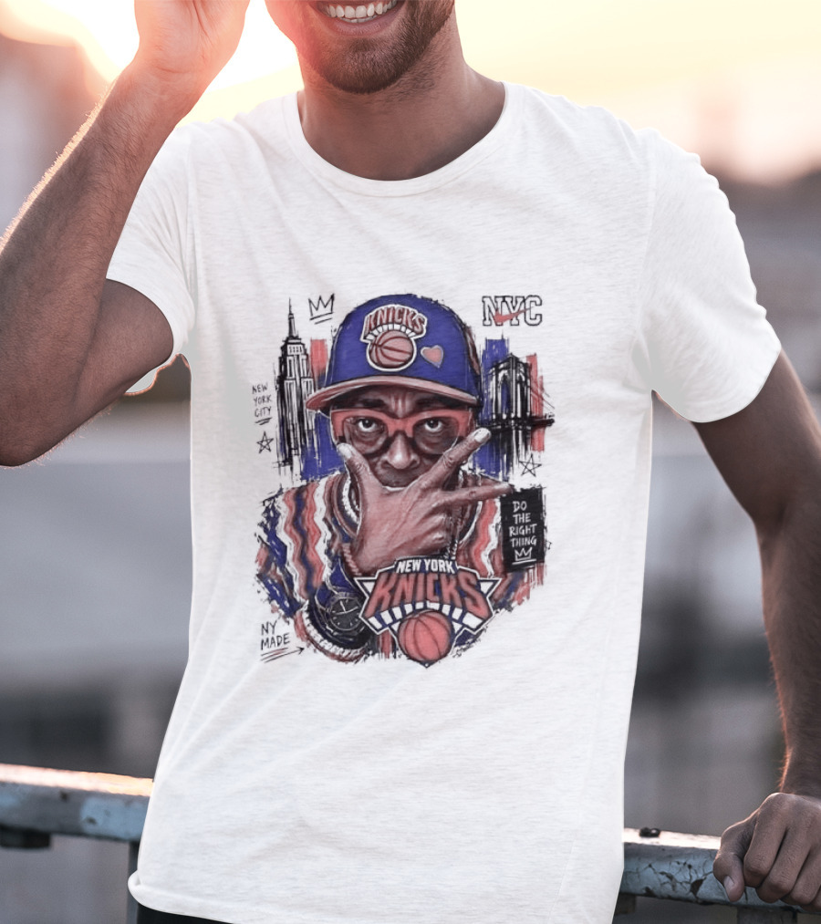 Spike Lee New York Knicks Do The Right Thing Madison Square Garden NYC Basketball T-Shirt
