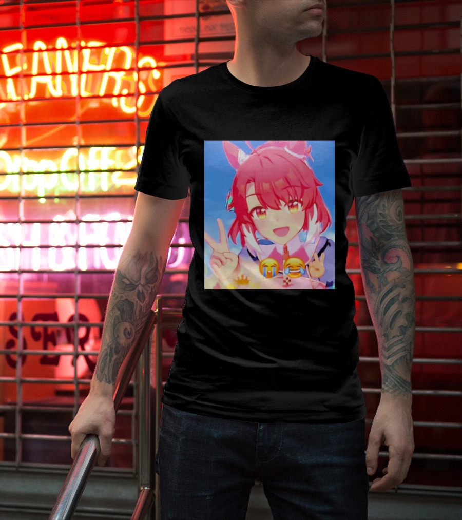 Happy Birthday Dantsu Flame 2026 Anime Character Peace Emoji T-Shirt