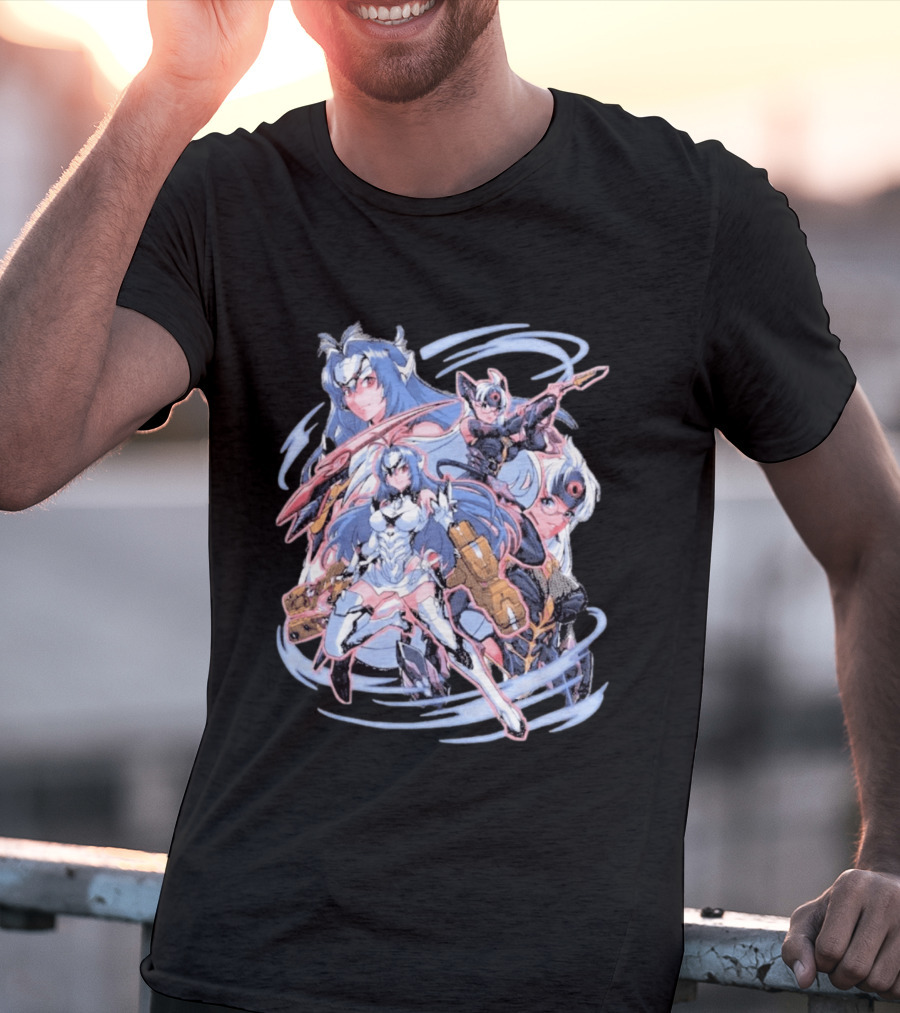 Xenosaga KOS MOS Anime Art Space Robots Heart T-Shirt