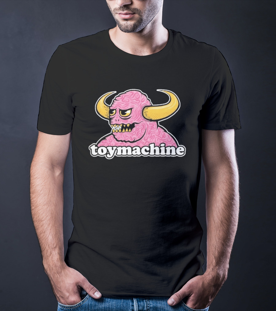 Toy Machine Monster With Horns And Brain Texture T-Shirt