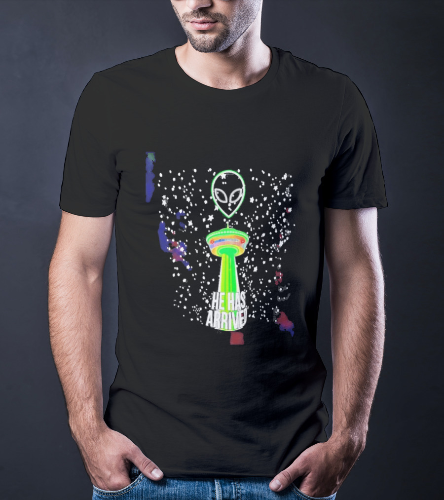 Wemby Spurs Alien He Has Arrived San Antonio Tower NBA Spurs T-Shirt