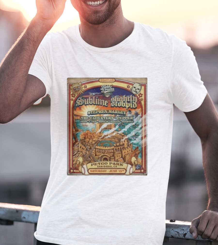 Sublime Slightly Stoopid Stephen Marley At Field Of Dreams Festival Petco Park Saturday June 13Th 2026 T-Shirt