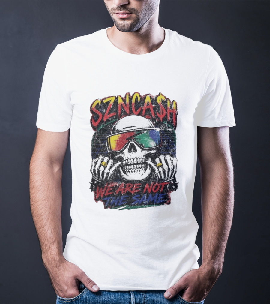 SZNCA$H We Are Not The Same Skull With Sunglasses T-Shirt