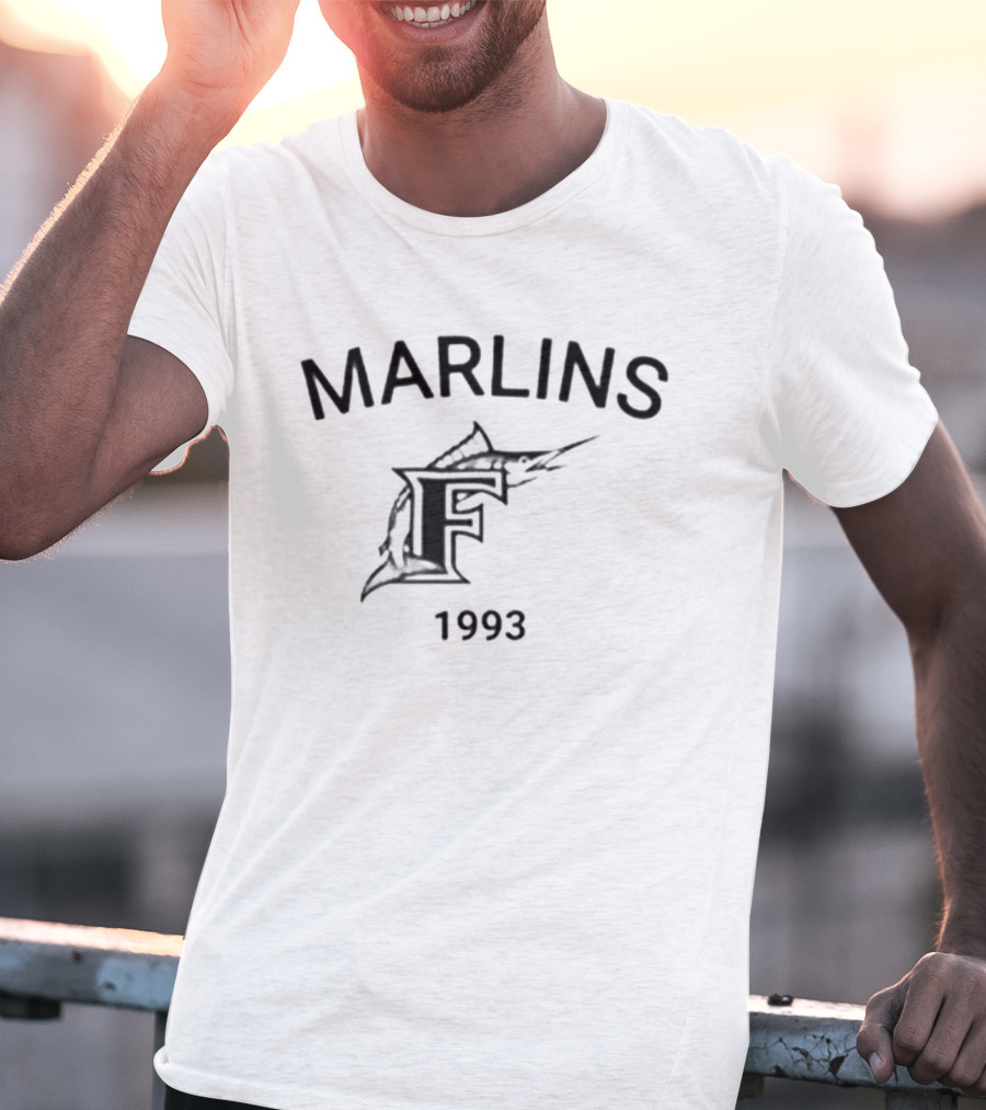 Marlins F 1993 Retro Vintage Baseball T-Shirt