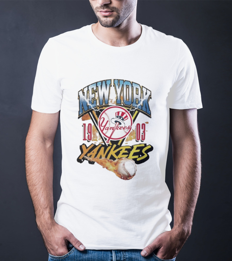 New York Yankees 1903 Fireball Baseball Yankees T-Shirt