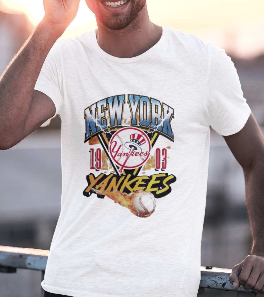 New York Yankees 1903 Fireball Baseball Yankees T-Shirt