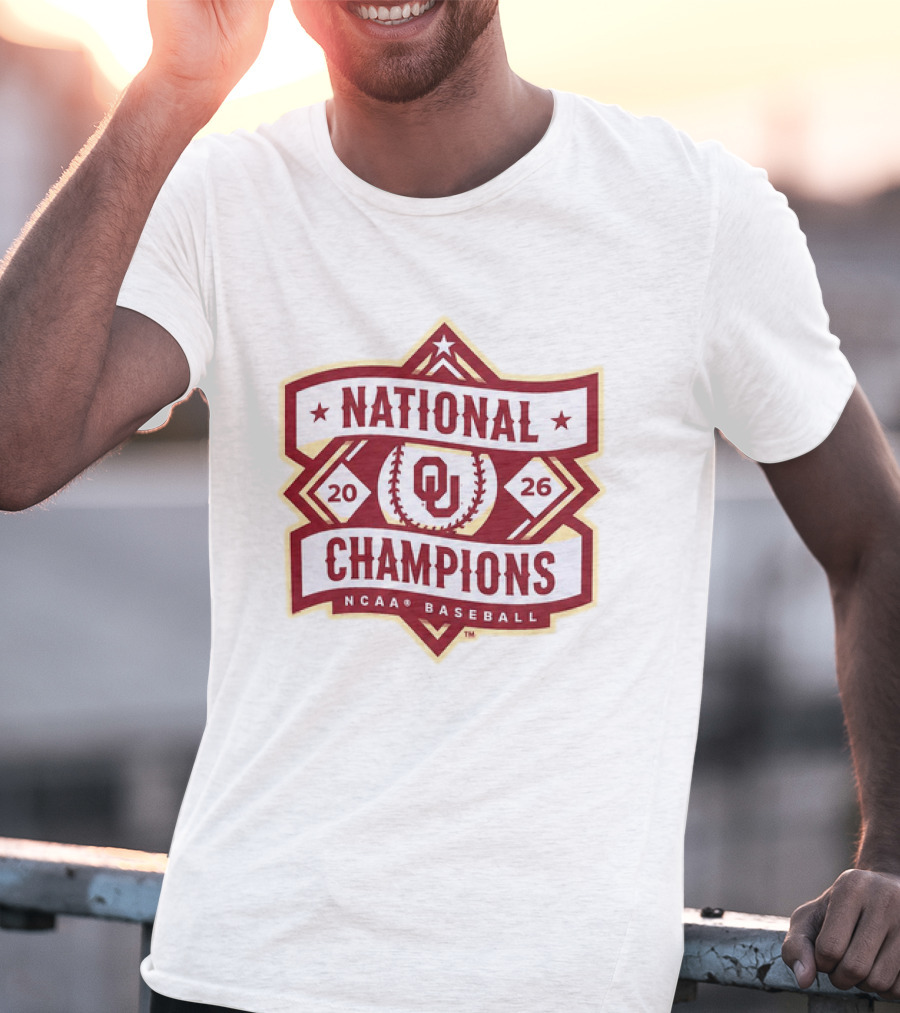 Oklahoma Sooners 2026 National Champions NCAA Baseball T-Shirt