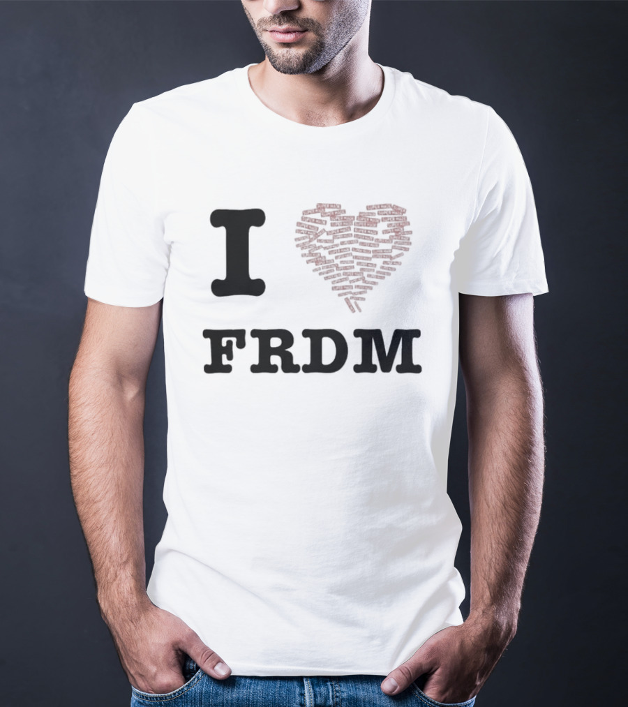 I Heart FRDM Supermade Clothing Heart T-Shirt
