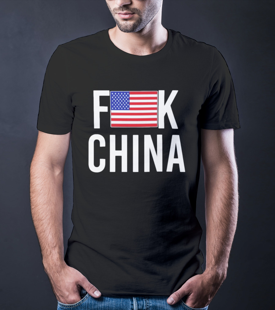 Fuck China USA Flag T-Shirt
