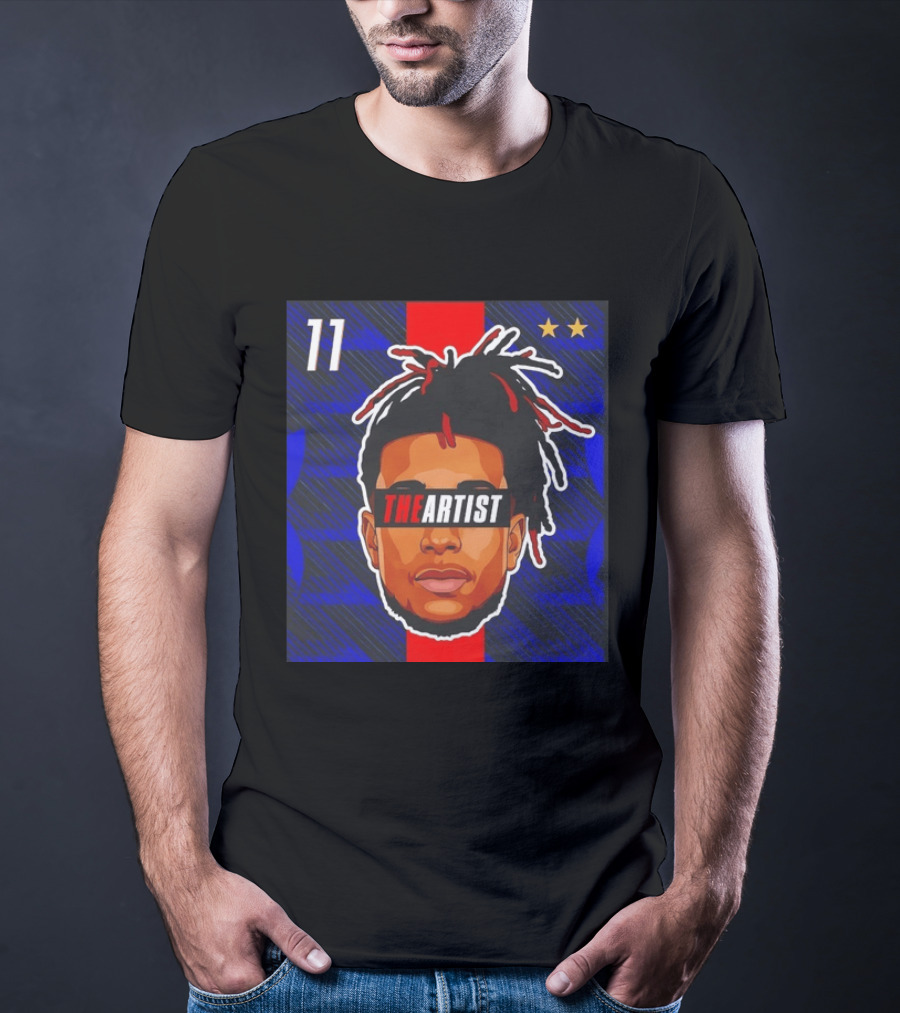 Michael Olise France National Football Team The Artist Big Head 11 Stars T-Shirt