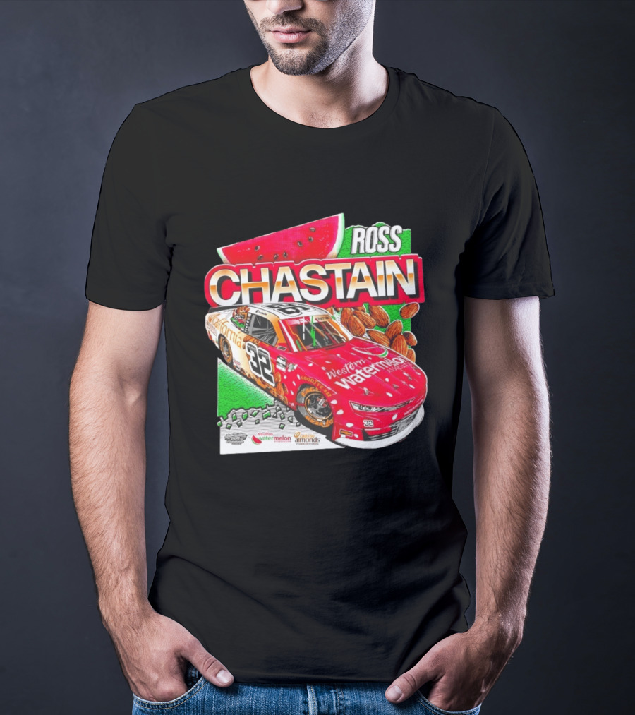 Ross Chastain 32 Western Watermelon California Almonds NASCAR Racing Car T-Shirt