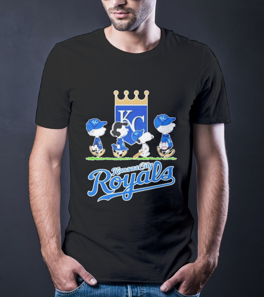 Kansas City Royals Peanuts Characters KC Classic Collaboration T-Shirt