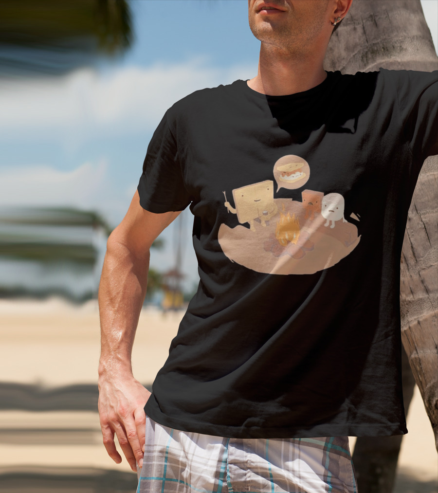 S'mores Characters Camping Fun Leo Dooley Lab Rats T-Shirt