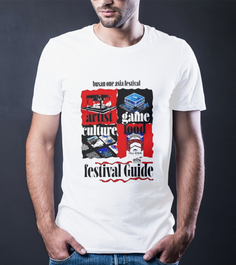 Busan One Asia Festival Artist Game Food Culture Festival Guide T-Shirt