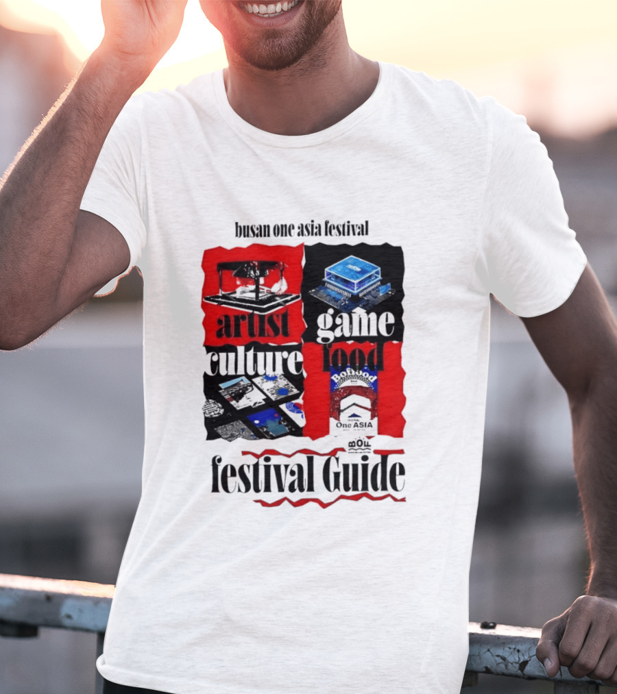 Busan One Asia Festival Artist Game Food Culture Festival Guide T-Shirt