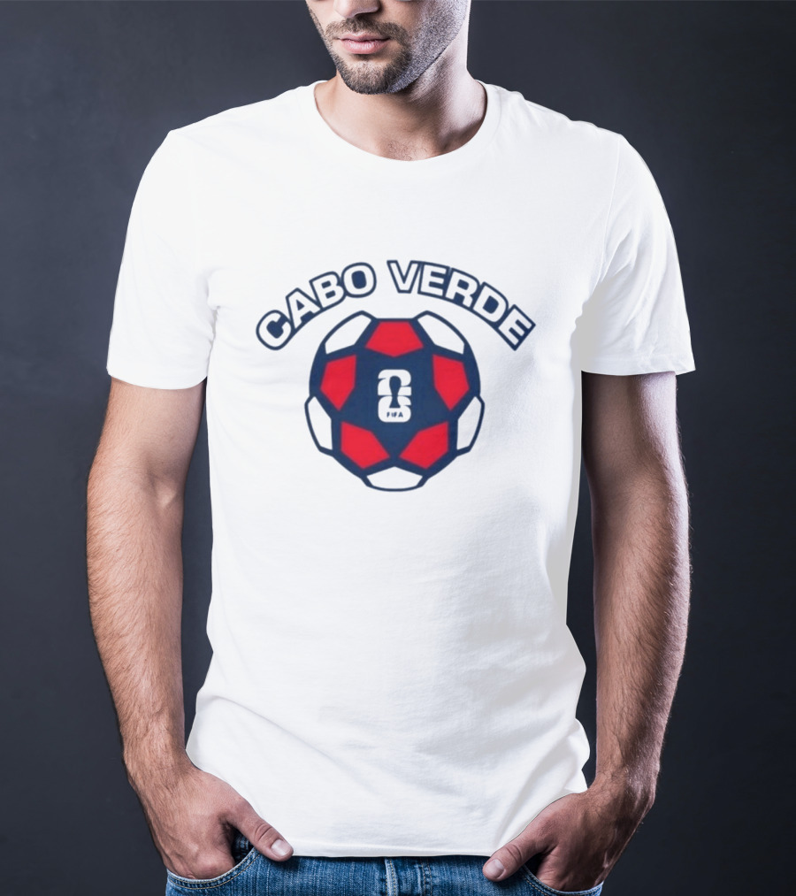 Cabo Verde 2026 Soccer Ball Emblem With Sports T-Shirt