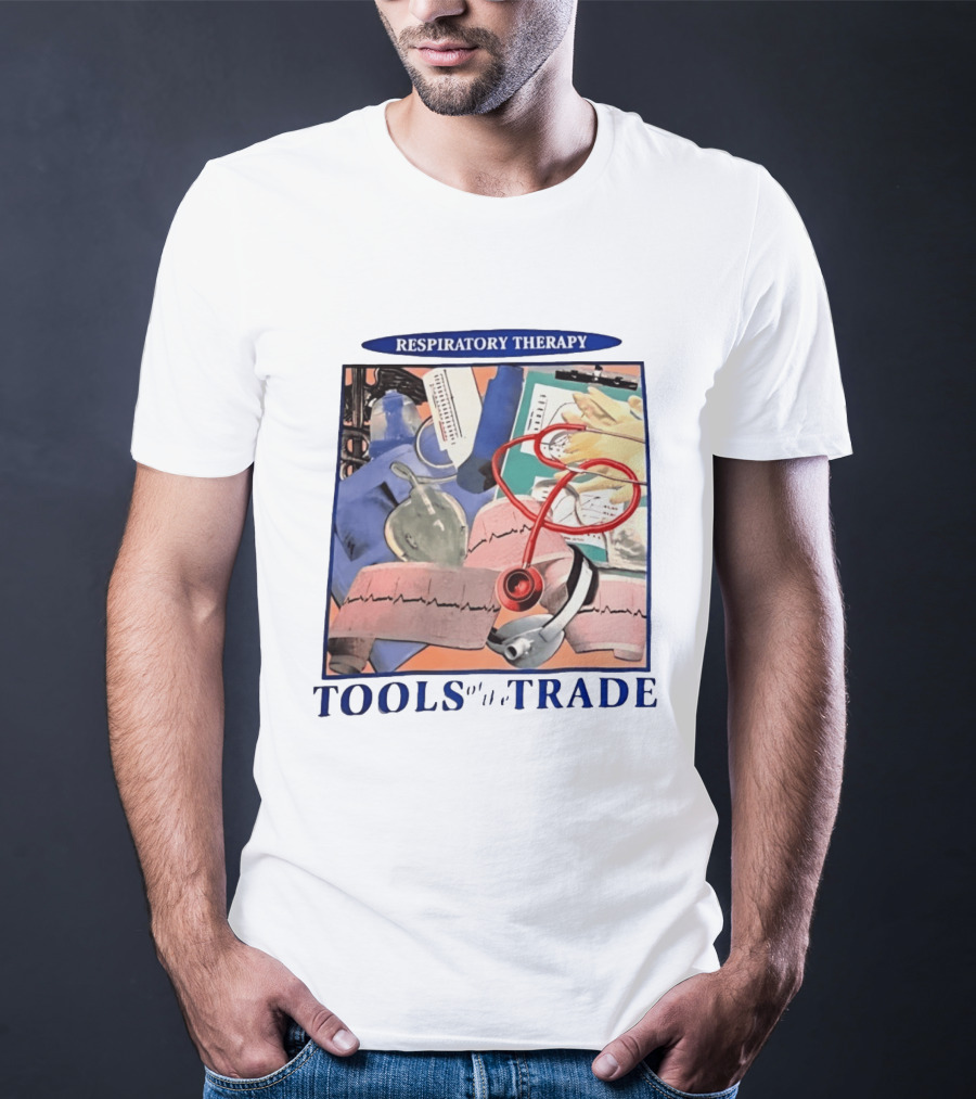 Respiratory Therapy Tools Stethoscope And Medical Instruments T-Shirt
