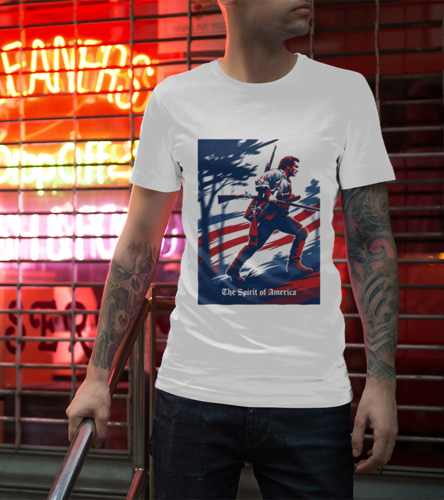 The Spirit Of America Benjamin Martin The Patriot Revolutionary T-Shirt
