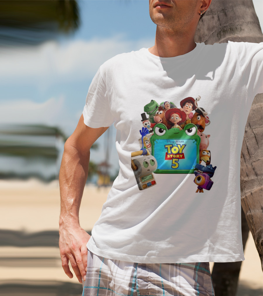 Woody Buzz Lightyear And Friends Toy Story 5 Disney Pixar Characters T-Shirt