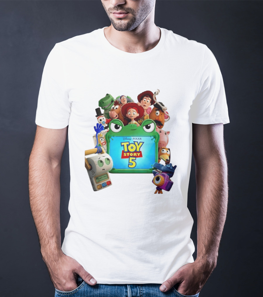 Woody Buzz Lightyear And Friends Toy Story 5 Disney Pixar Characters T-Shirt